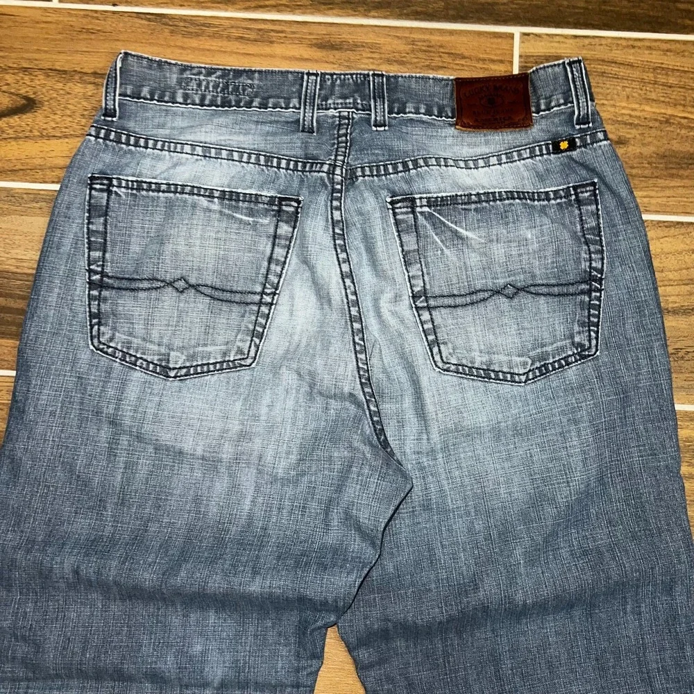 Y2K Lucky Brand Mens To Touch To Die Denim Blue Straight 181 Jeans Size 32x32
